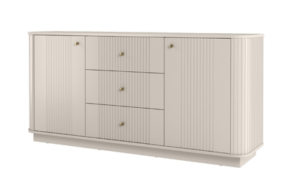 Komoda Vespera 160 cm na sokli - kašmírová / zlatá