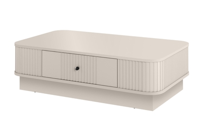 Konferenčný stolík Vespera 103x60 cm na sokli - kašmírová / čierna