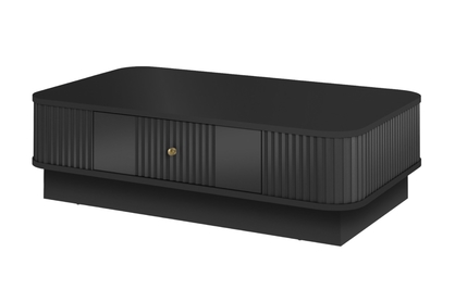 Konferenčný stolík Vespera 103x60 cm na sokli - čierna / zlatá