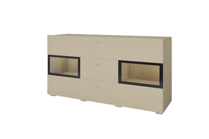 Komoda Baros 26 se zásuvkami - 132 cm - světle béžová