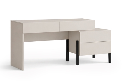 Toaletný stolík / písací stôl Jukon 143 cm - kašmírová / čierna