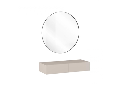 Závesný toaletný stolík Jukon 90 cm so zrkadlom - kašmírová