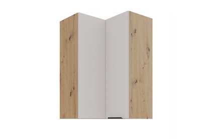 Kuchyňská horní rohová skříňka Arvani 60x60 GN-90 dvoudveřová - kašmír / dub artisan