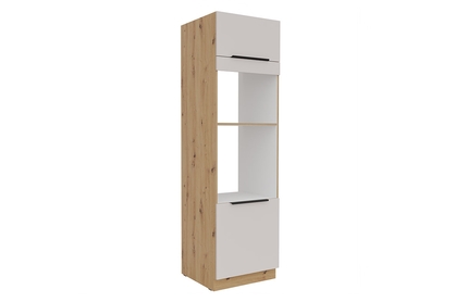 Kuchyňský sloupek Arvani 60 DPM-210 pro vestavnou troubu a mikrovlnku - kašmír / dub artisan