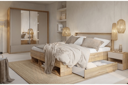 Spálňová zostava Impressio PSSZ 160x200 cm - dub mauvella / congo