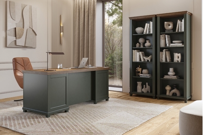 Zostava Evora do kancelárie - dub lefkas / zelená