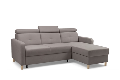 Rohová sedačka Filo s rozkladom univerzálna ľavá/pravá - tmavý béžový zamat Jasmine 25