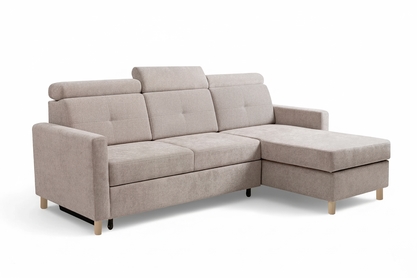 Rohová sedačka Filo s rozkladom univerzálna ľavá/pravá - béžová látka Wind 11