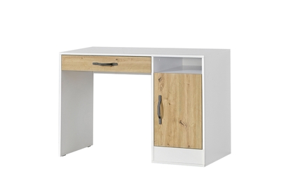 Mládežnícky písací stôl Lomaro 120 cm so zásuvkou - dub artisan / čierny úchyt