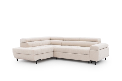 Rohová sedací souprava levá rozkladany pro obývacího pokoje Tyrion L - béžová šenil Ditra New 20