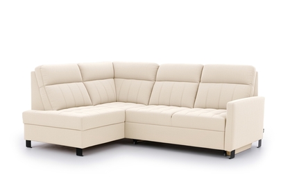 Rohová pohovka Gespano L levostranná s úzkou područkou - krémová tkanina Sand 03