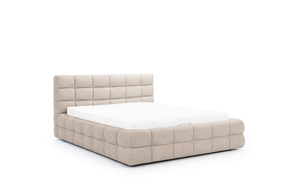 Manželská postel Magnelio Prestige 160x200 s úložným prostorem - béžová bouclé Catch Me 02