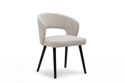 Jedálenské kreslo Luna - svetlosivý žinylka Wind 05 / čierna