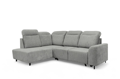 Rohová sedacia súprava Magnis L s funkciou spania ľavá - sivý šenil Perfect Harmony 85