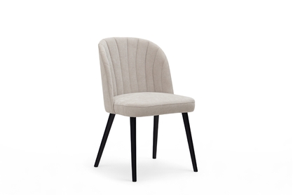 Čalúnená stolička Azarro 2 - svetlosivý šenil Wind 05 / čierne nohy