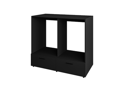 Skrinka nad práčku / sušičku Rosa so zásuvkami - čierny onyx