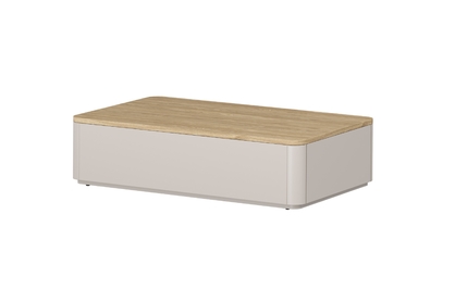 Konferenčný stolík Amilio 100 cm so zásuvkami - kašmírová / olejovaný dub