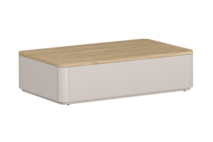 Konferenčný stolík Amilio 100 cm so zásuvkami - kašmírová / olejovaný dub