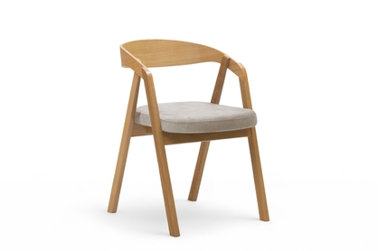 Dřevěná jídelní židle Elvarin s čalouněným sedákem