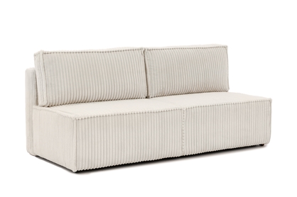 Pohovka Solvero s rozkladom na spanie - svetlý béžový plyš Tilia 01