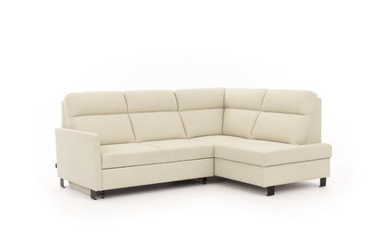 Rohová sedačka Loario L pravostranná s úzkou opierkou - béžová ľahko čistiteľná látka Horton 204-11