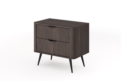 Nočný stolík Edrin 63 cm so zásuvkami - dub dunin / čierna