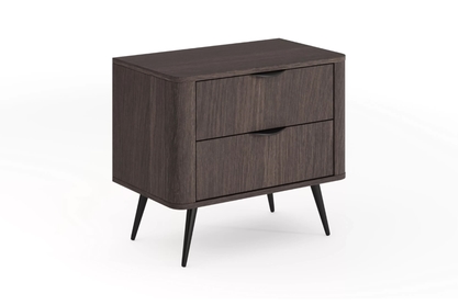 Nočný stolík Edrin 63 cm so zásuvkami - dub dunin / čierna