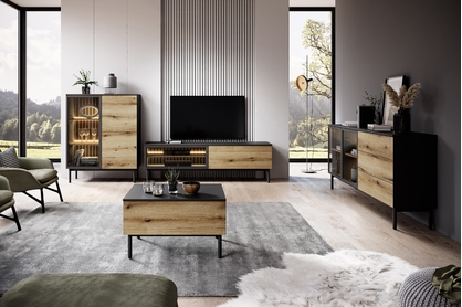 Obývacia zostava Noro I - dub evoke / čierna