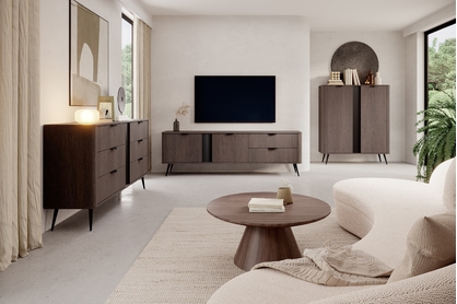 Obývacia stena Edrin II - dub dunin / čierna