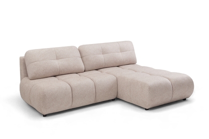 Rohová sedačka Lerio s rozkládací funkcí - světle béžová hydrofobní tkanina Blur 02