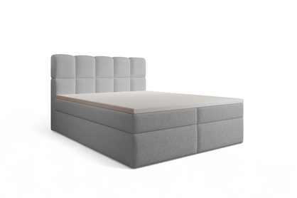 Kontinentální postel Carello 160x200 s úložným prostorem - šedá bouclé Quelle 83