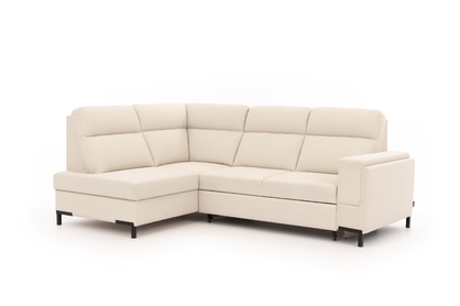 Rohová sedačka Loario L ľavostranná so širokým, vyrezaným bokom - krémová látka Sand 03