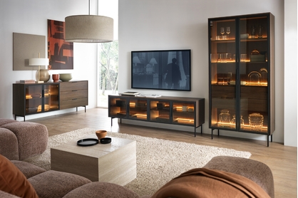 Obývací stěna Auri - dub dunin / černá