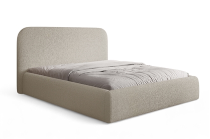 Čalúnená posteľ Rasel 160x200 s úložným priestorom - béžová buklé Quelle 05
