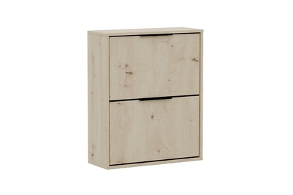 Závesná / stojaca dvojúrovňová skrinka na topánky Milo - dub artisan