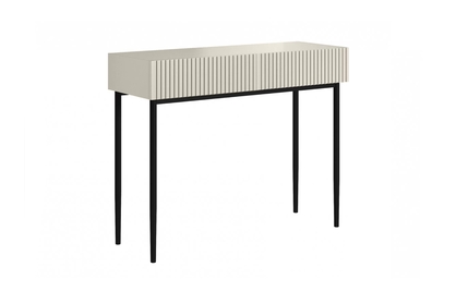 Konzolový stolík Nicole 100 cm so zásuvkami - kašmírová / čierna
