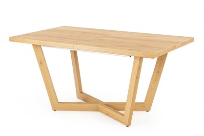 Rozkladací jedálenský stôl Salvio 160-250x90 cm drevený - prírodný dub