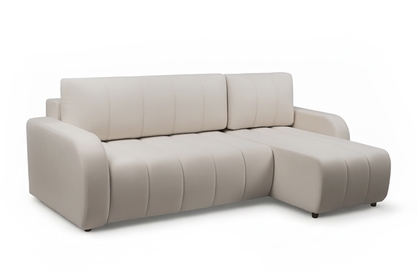 Rohová pohovka Lapios s rozkladem pravostranná - béžový samet Vogue 2