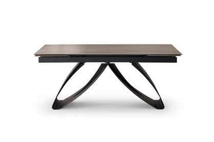 Rozkladací stôl Morvian 180-260x90 cm - orech / čierna