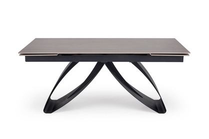 Rozkladací stôl Morvian 180-260x90 cm - orech / čierna