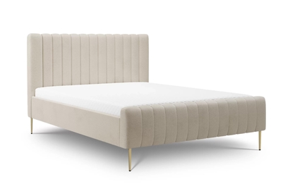 Čalúnená posteľ Livani 160x200 - béžový šenil Perfect harmony 07 / zlaté nohy