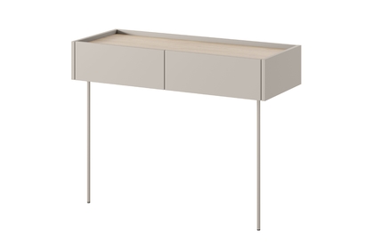 Konzolový Stolík Desin 100 cm so zásuvkami i metalowymi nogami - kašmír / Dub nagano