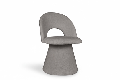 Čalouněná židle Aveliro skořepinová - světle šedá bouclé Catch Me 24