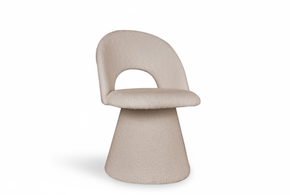 Čalouněná otočná skořepinová židle Aveliro Spin - béžová bouclé Catch Me 02