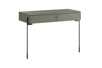 Konzolový stolík Sonatia 100 cm so zásuvkami - olivová