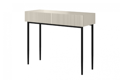 Toaletný stolík Nicole so zrkadlom 60 cm - kašmír / čierne nohy