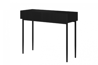 Toaletní stolek Nicole s zrcadlem 80 cm - černý mat / černé nohy