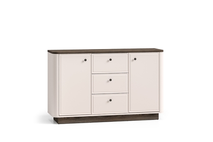 Komoda Amberto 138 cm so zásuvkami - kašmír / dub windmill dark