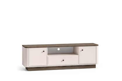 TV stolík Amberto 160 cm so zásuvkou - kašmír / dub windmill dark