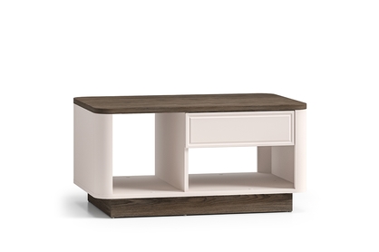 Konferenčný stolík Amberto 90 cm so zásuvkou - kašmír / dub windmill dark